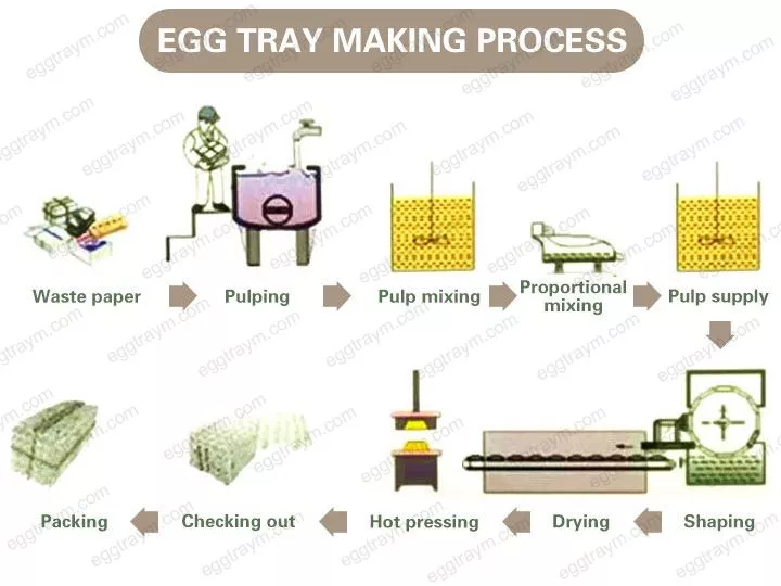 Egg tray machine production line