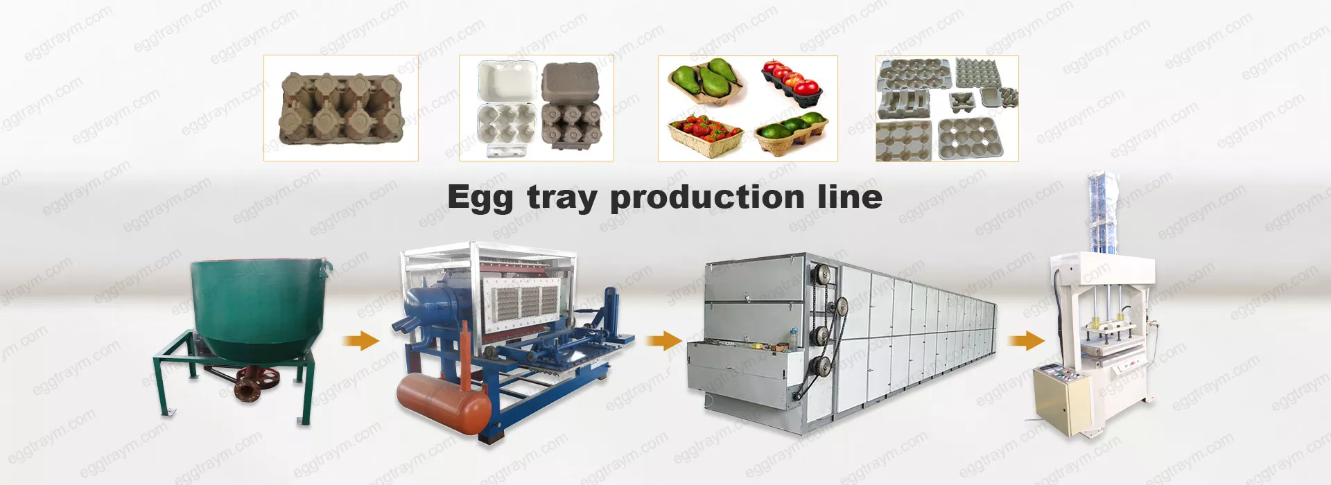 ligne de production de plateaux à œufs1