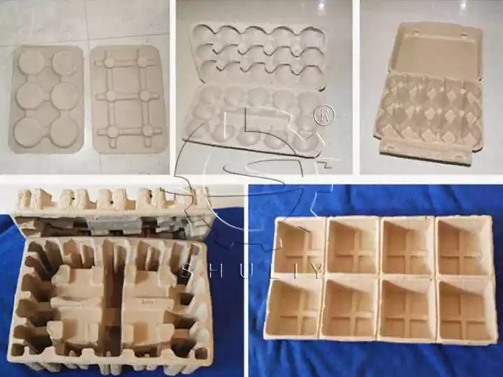 Paper pulp molding trays