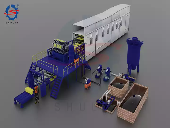 Pulp molding production line