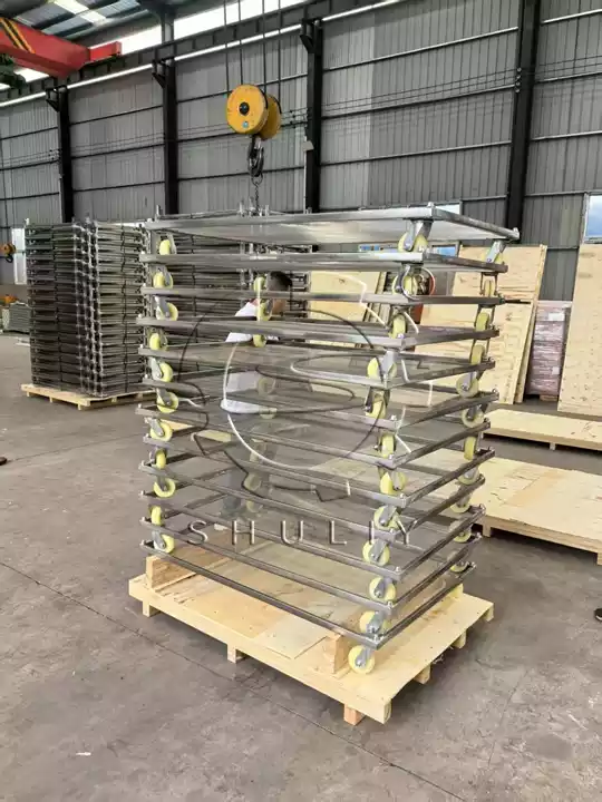 Drying Room Shipped To Cameroon For Egg Tray Production Process Upgrade 4 Machine-matched trolley