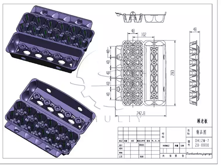 قوالب صينية البيض المخصصة