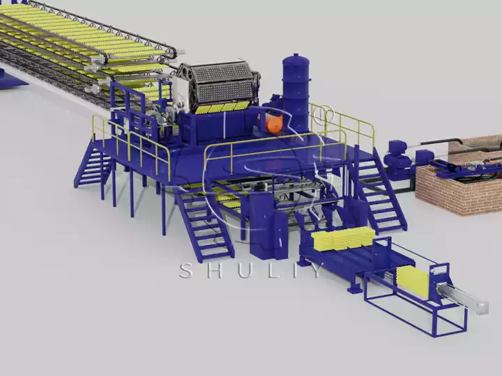 Paper tray production line