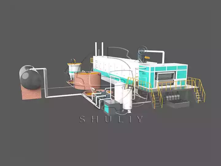 Paper tray processing plant