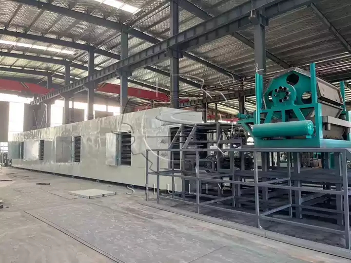 Linha de produção de bandejas de papel com secador