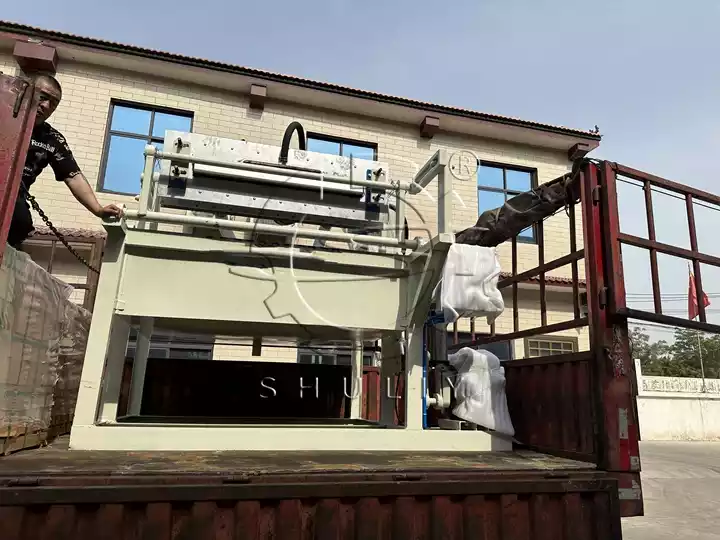 Automatic Egg Box Making Machine Shipped To The Uae 1 Automatic egg box making machine