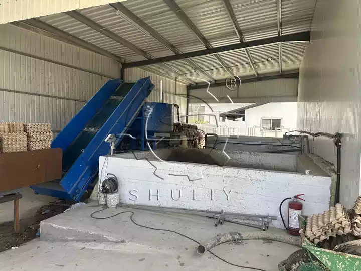 Paper egg tray processing line
