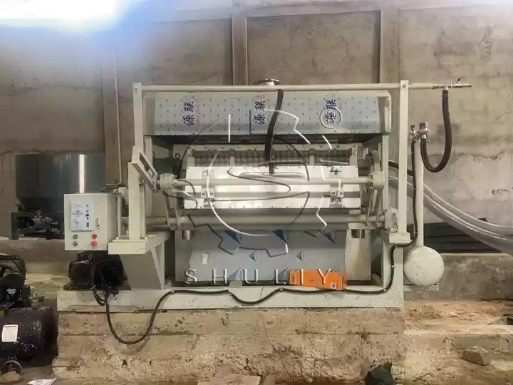 4×4 Pulp Egg Tray Molding Line With Coal Brick Dryer Put Into Operation In Tanzania 1 Egg tray molding machine