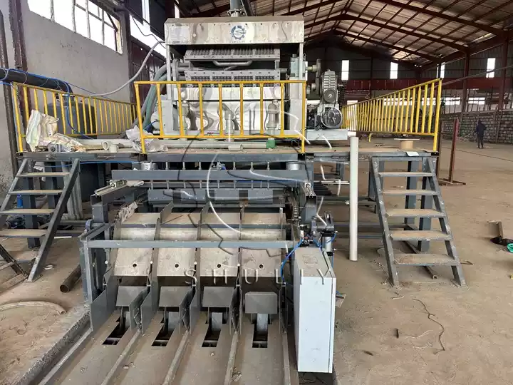 Egg tray processing line installed in uganda