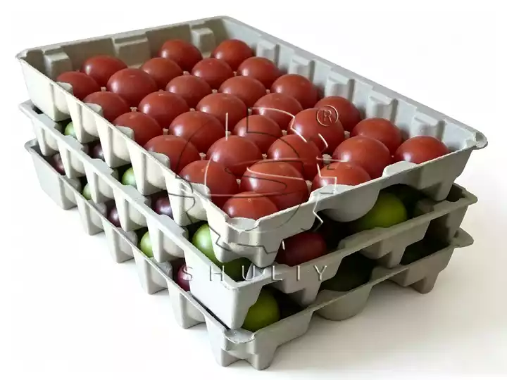 Fruit pulp packing tray