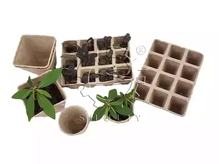Paper pulp seed starting pots
