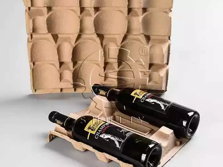 Wine bottle pulp tray