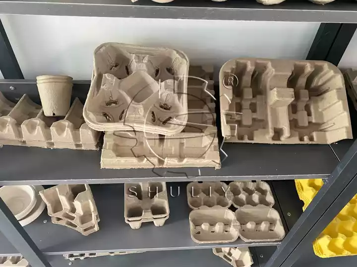 Various finished molded pulp products